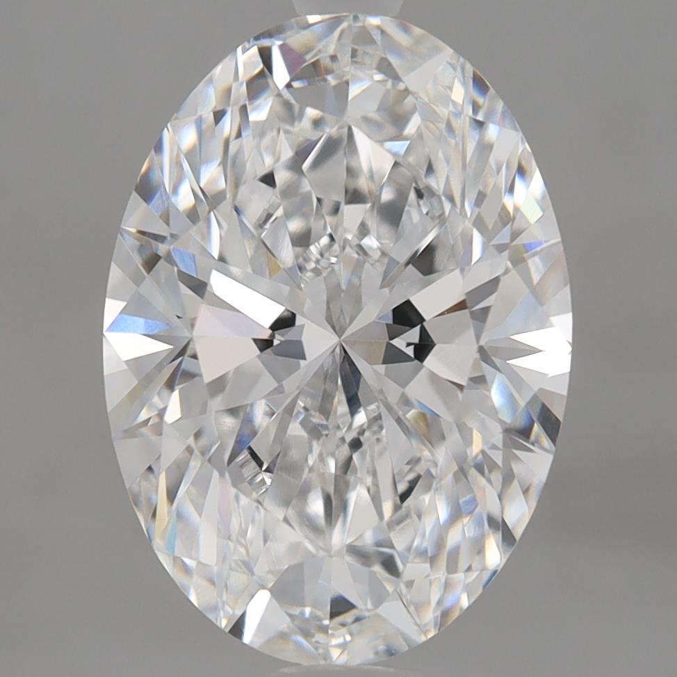 3.65 Carat Oval Lab Diamond with  Cut Diamond in 14KT  view 1
