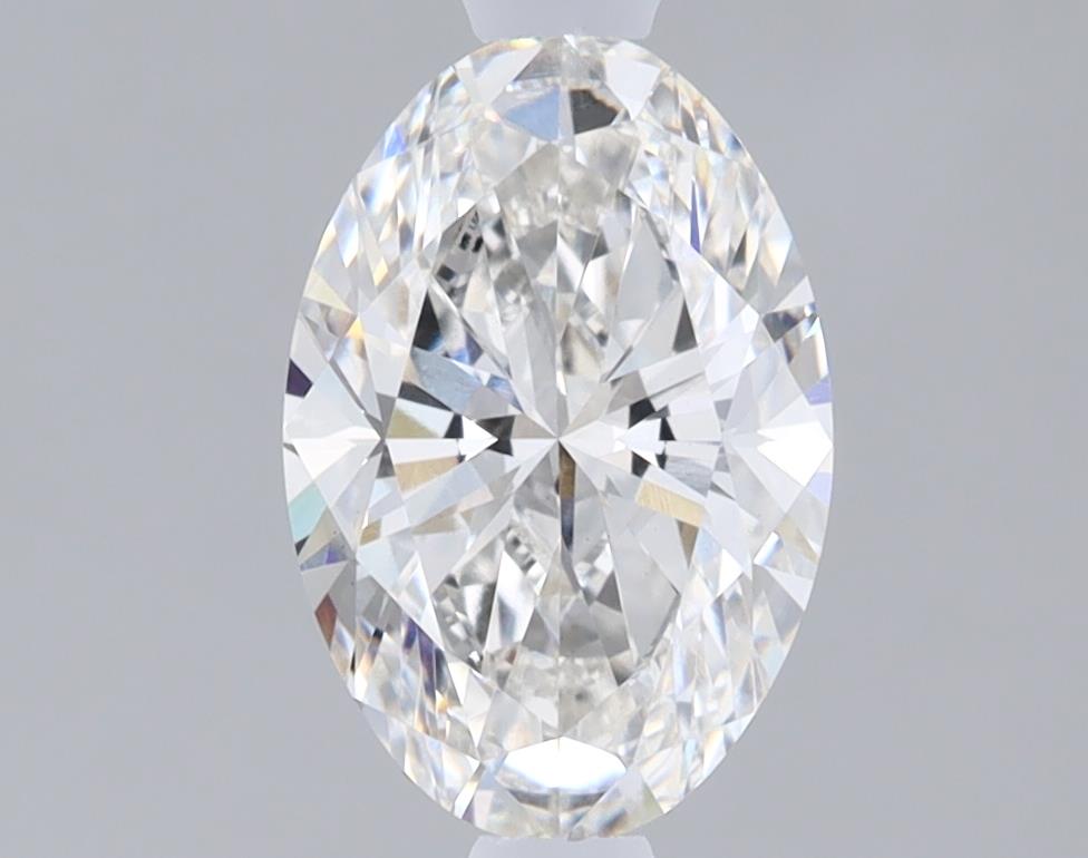 1.01 Carat Oval Lab Diamond with  Cut Diamond in 14KT  view 1
