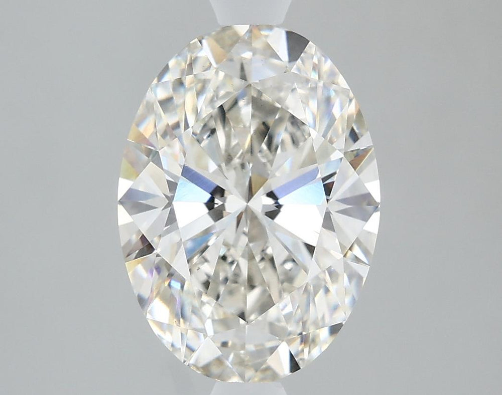 2.46 Carat Oval Lab Diamond with  Cut Diamond in 14KT  view 1
