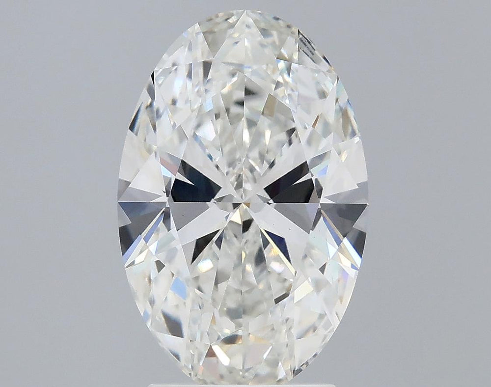 2.71 Carat Oval Lab Diamond with  Cut Diamond in 14KT  view 1
