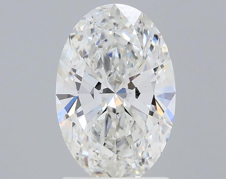 1.6 Carat Oval Lab Diamond with  Cut Diamond in 14KT  view 1

