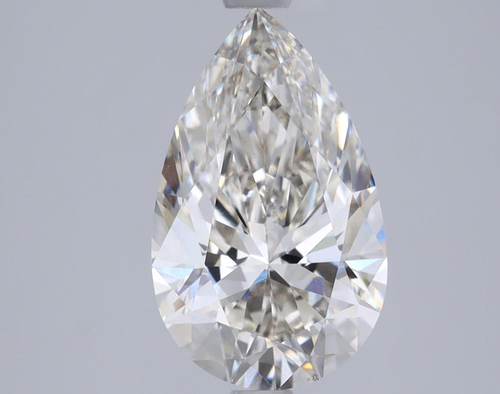 2.34 Carat Pear Lab Diamond with  Cut Diamond in 14KT  view 1
