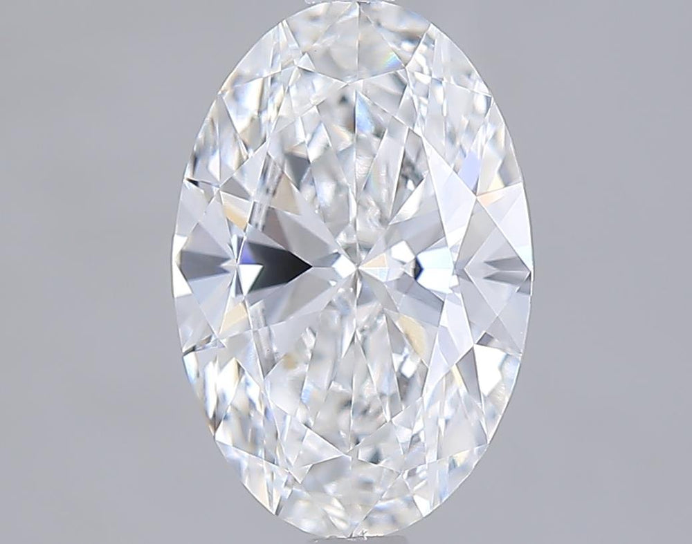 2.03 Carat Oval Lab Diamond with  Cut Diamond in 14KT  view 1
