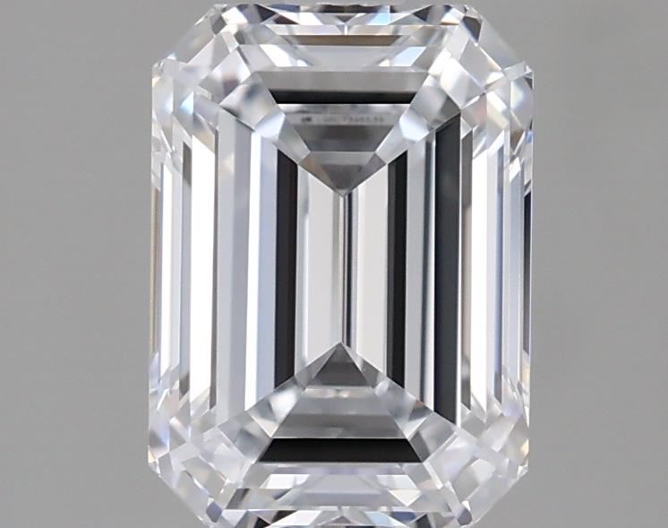 2.13 Carat Emerald Lab Diamond with  Cut Diamond in 14KT  view 1
