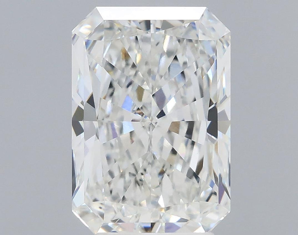 4.25 Carat Radiant Lab Diamond with  Cut Diamond in 14KT  view 1
