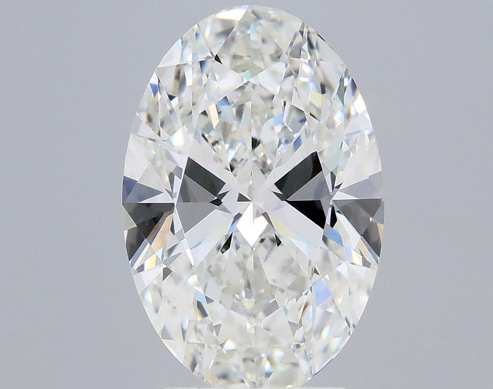 3.2 Carat Oval Lab Diamond with  Cut Diamond in 14KT  view 1
