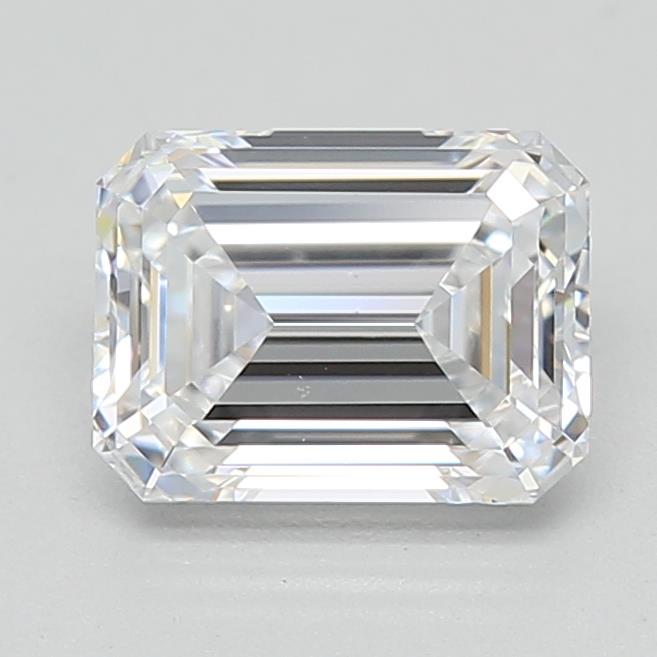 0.7 Carat Emerald Lab Diamond with  Cut Diamond in 14KT  view 1
