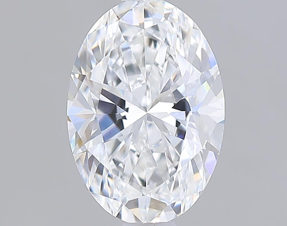 1.3 Carat Oval Lab Diamond with  Cut Diamond in 14KT  view 1

