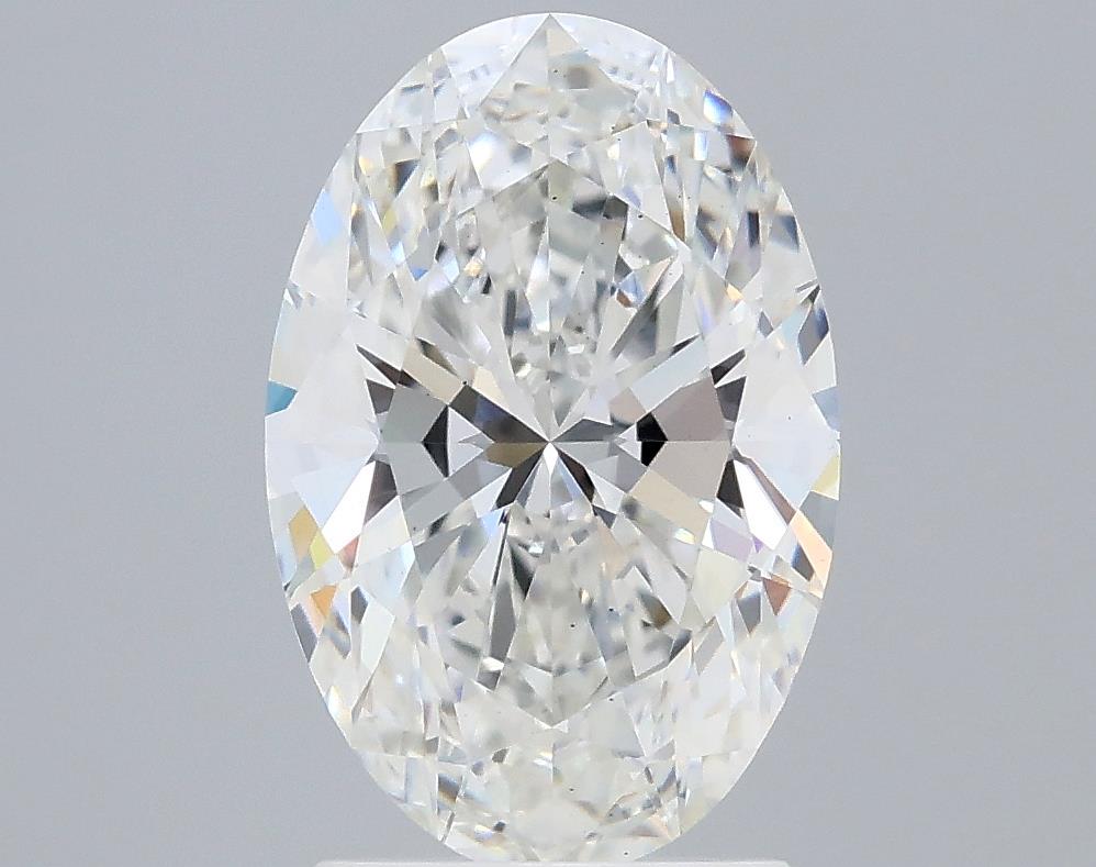 2.1 Carat Oval Lab Diamond with  Cut Diamond in 14KT  view 1

