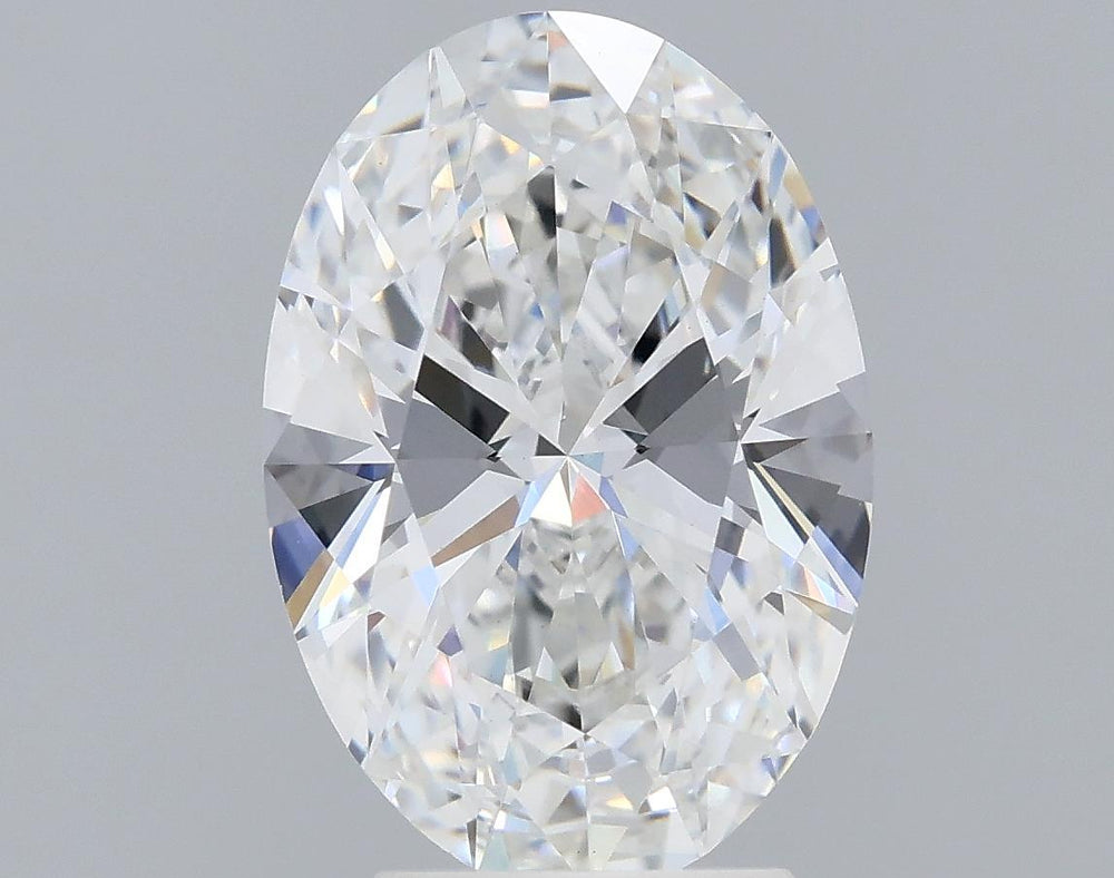 3.28 Carat Oval Lab Diamond with  Cut Diamond in 14KT  view 1
