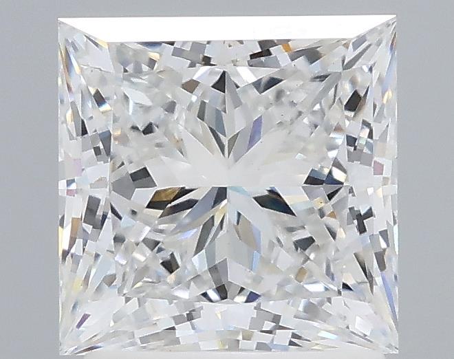 1.79 Carat Princess Lab Diamond with  Cut Diamond in 14KT  view 1
