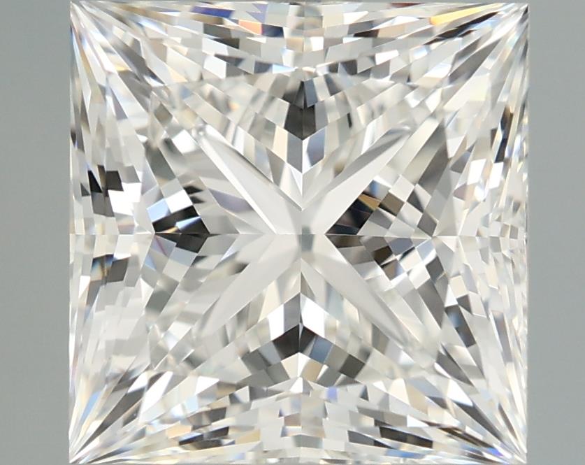 3.56 Carat Princess Lab Diamond with  Cut Diamond in 14KT  view 1
