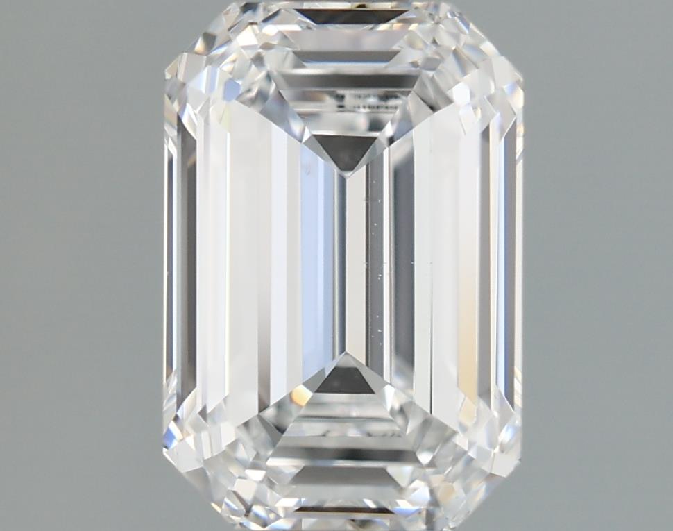 2.0 Carat Emerald Lab Diamond with  Cut Diamond in 14KT  view 1
