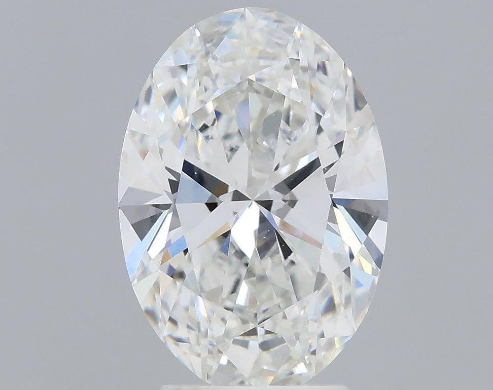 3.25 Carat Oval Lab Diamond with  Cut Diamond in 14KT  view 1
