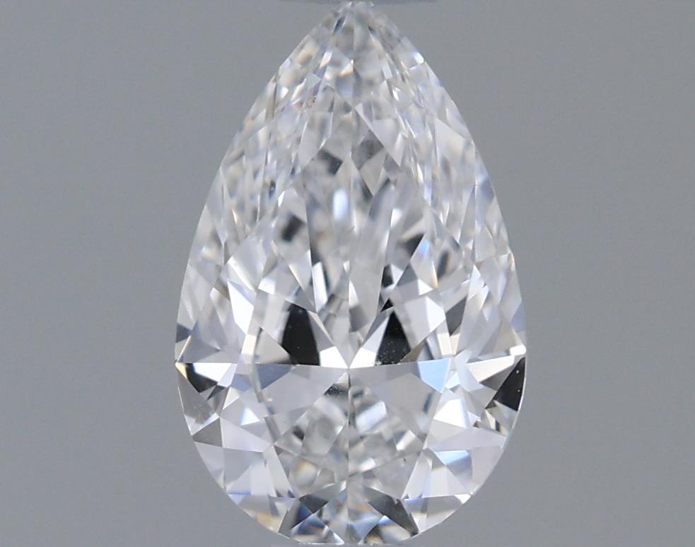 0.5 Carat Pear Lab Diamond with  Cut Diamond in 14KT  view 1
