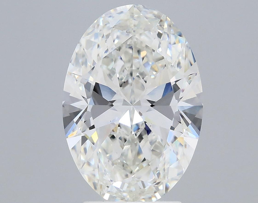 3.21 Carat Oval Lab Diamond with  Cut Diamond in 14KT  view 1
