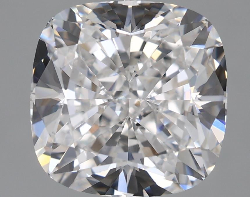 3.01 Carat Cushion Lab Diamond with  Cut Diamond in 14KT  view 1
