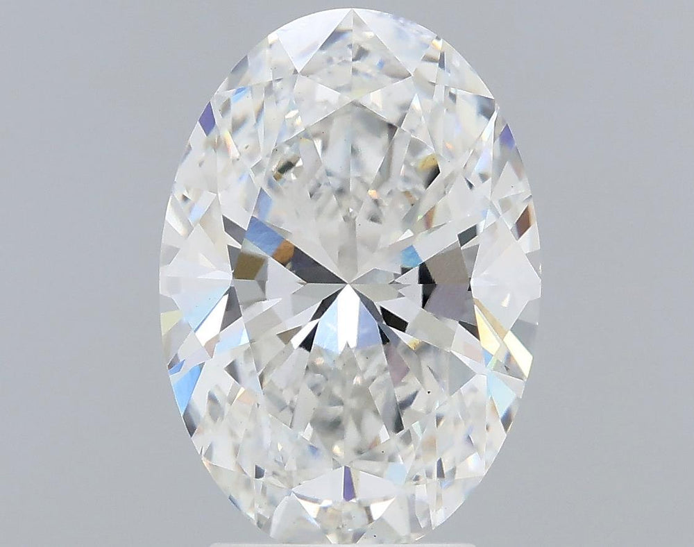 3.38 Carat Oval Lab Diamond with  Cut Diamond in 14KT  view 1
