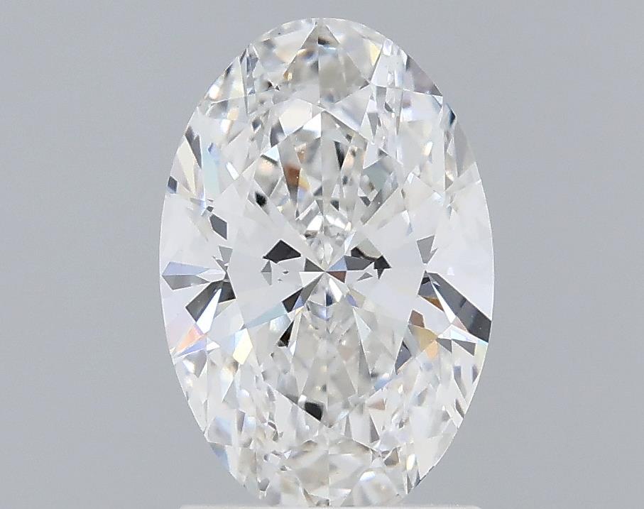 1.5 Carat Oval Lab Diamond with  Cut Diamond in 14KT  view 1
