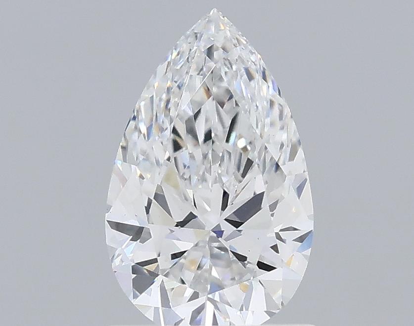1.07 Carat Pear Lab Diamond with  Cut Diamond in 14KT  view 1
