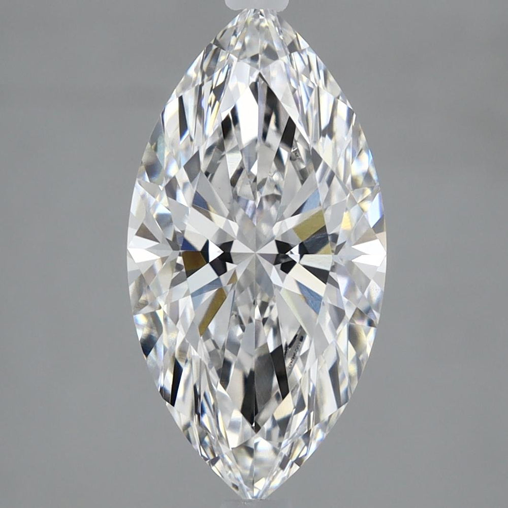 2.75 Carat Marquise Lab Diamond with  Cut Diamond in 14KT  view 1
