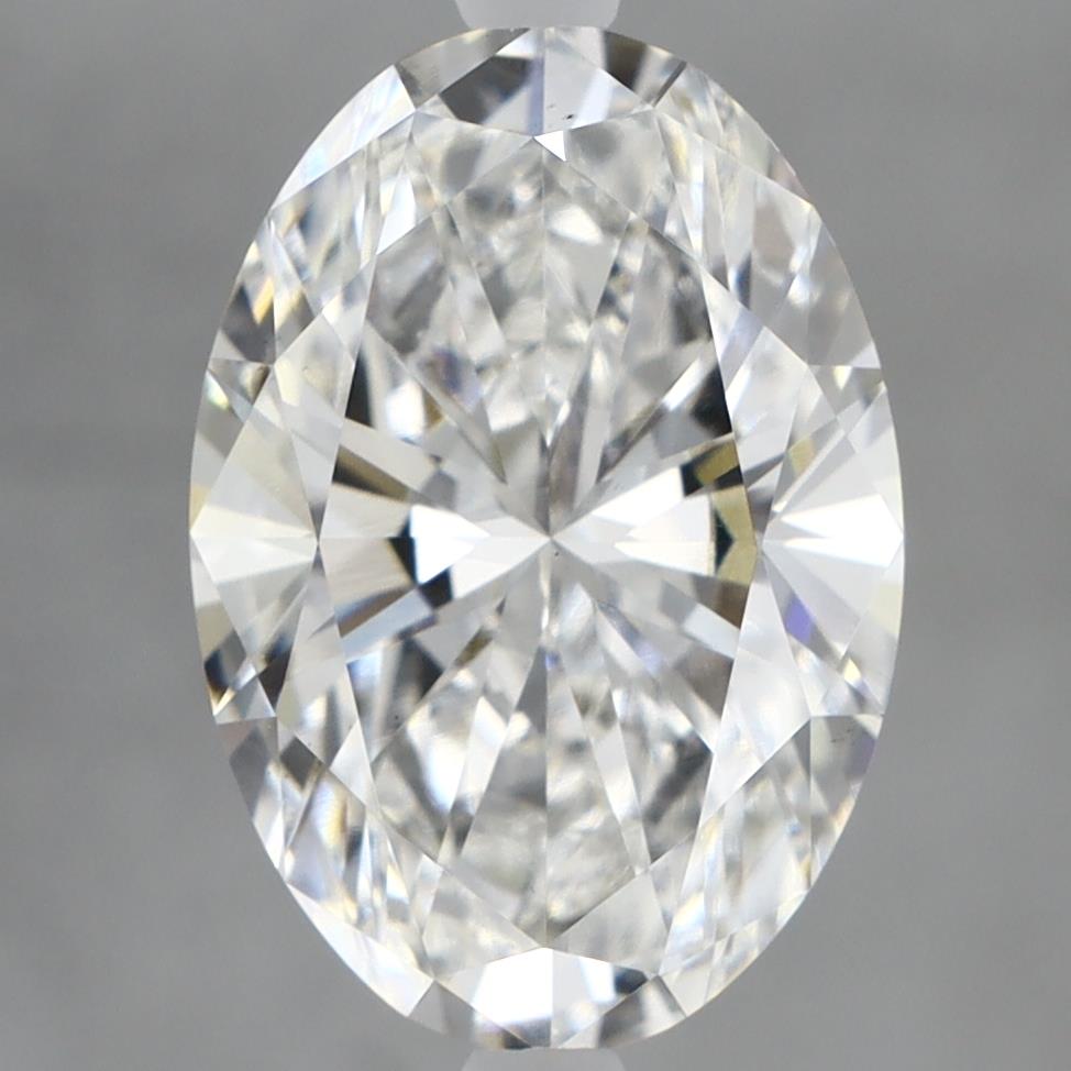 3.28 Carat Oval Lab Diamond with  Cut Diamond in 14KT  view 1
