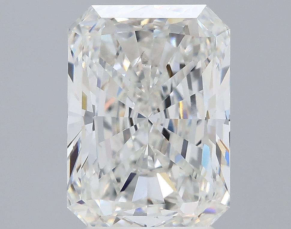 3.25 Carat Radiant Lab Diamond with  Cut Diamond in 14KT  view 1
