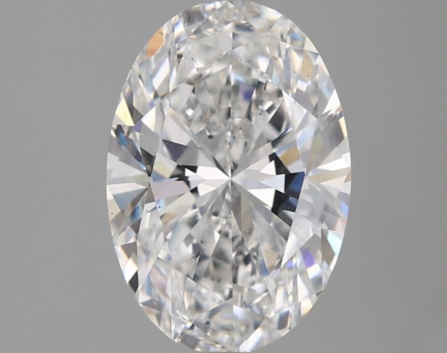 1.94 Carat Oval Lab Diamond with  Cut Diamond in 14KT  view 1
