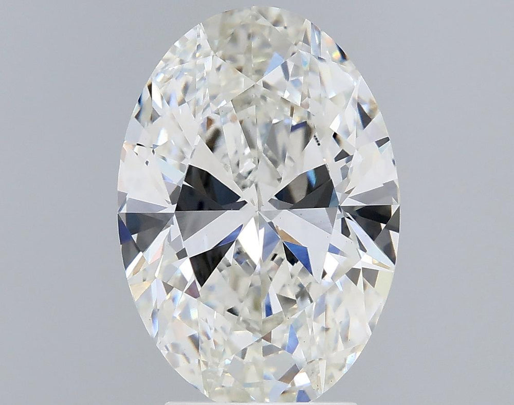 3.39 Carat Oval Lab Diamond with  Cut Diamond in 14KT  view 1
