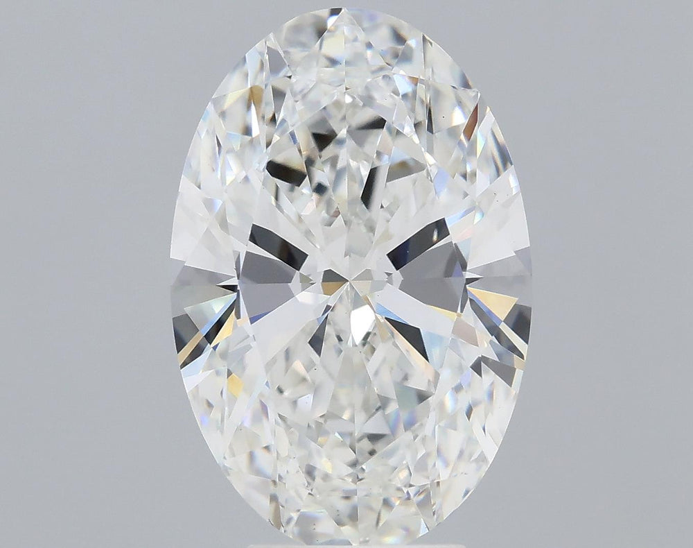 5.21 Carat Oval Lab Diamond with  Cut Diamond in 14KT  view 1
