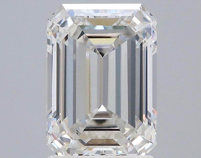 2.1 Carat Emerald Lab Diamond with  Cut Diamond in 14KT  view 1
