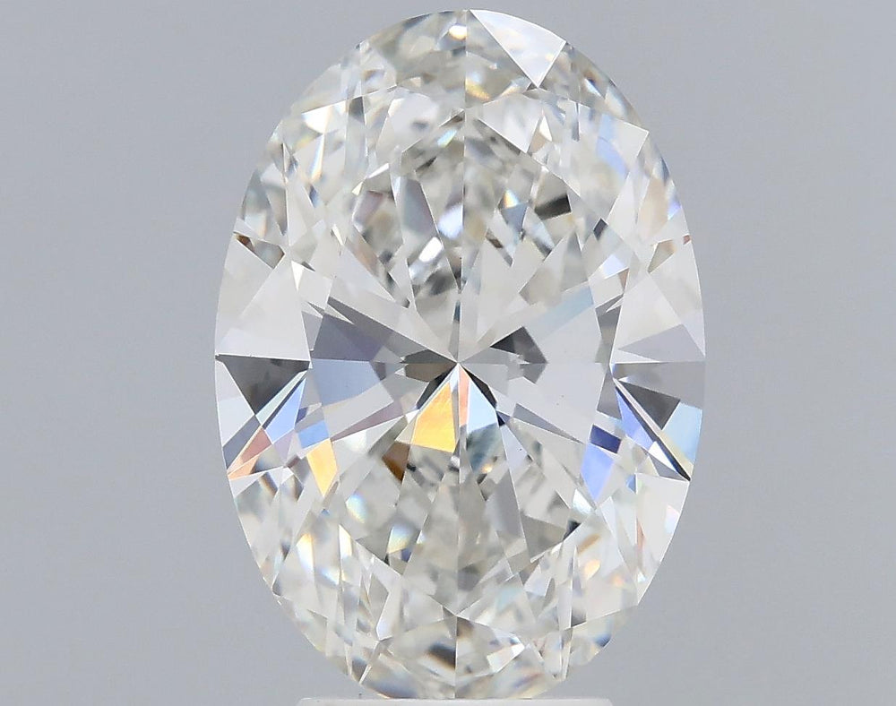 4.26 Carat Oval Lab Diamond with  Cut Diamond in 14KT  view 1
