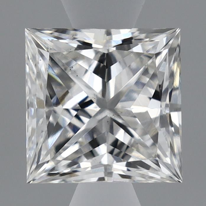 0.72 Carat Princess Lab Diamond with  Cut Diamond in 14KT  view 1
