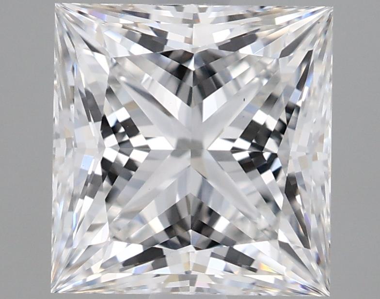 2.17 Carat Princess Lab Diamond with  Cut Diamond in 14KT  view 1
