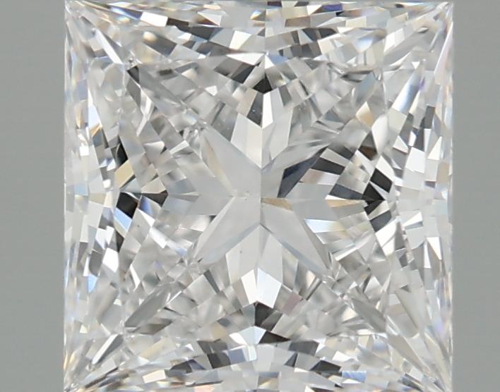 3.14 Carat Princess Lab Diamond with  Cut Diamond in 14KT  view 1
