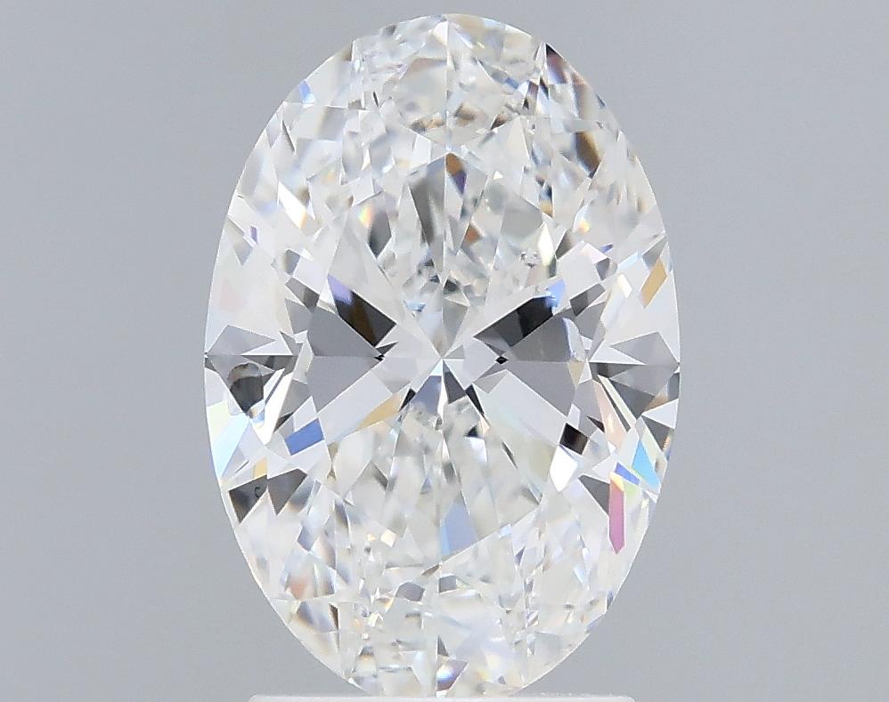 2.2 Carat Oval Lab Diamond with  Cut Diamond in 14KT  view 1
