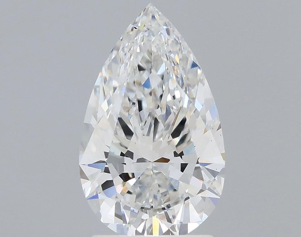 2.01 Carat Pear Lab Diamond with  Cut Diamond in 14KT  view 1

