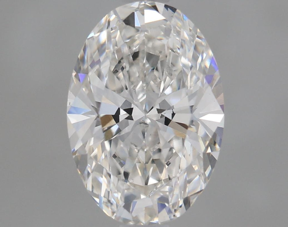 1.62 Carat Oval Lab Diamond with  Cut Diamond in 14KT  view 1
