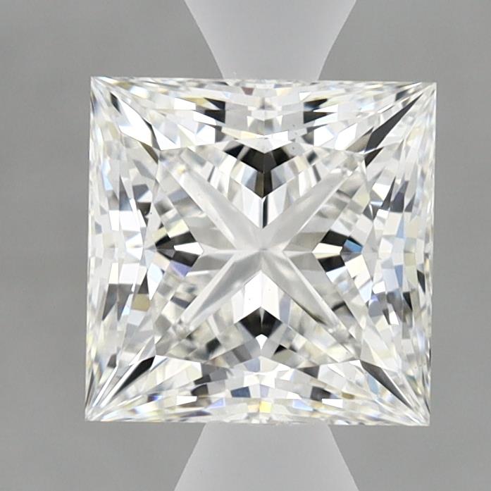 1.55 Carat Princess Lab Diamond with  Cut Diamond in 14KT  view 1
