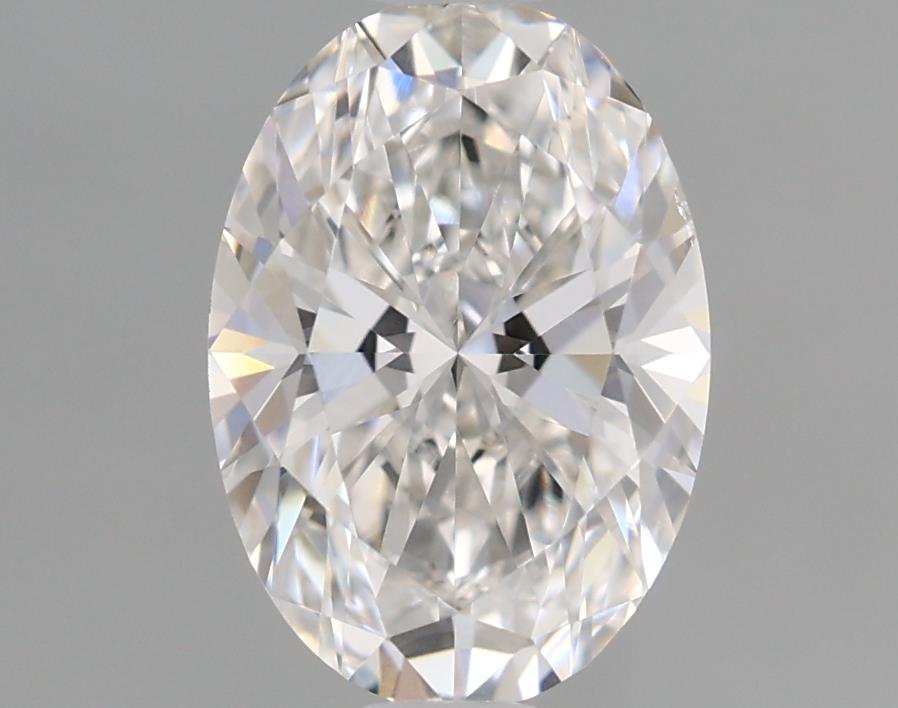1.11 Carat Oval Lab Diamond with  Cut Diamond in 14KT  view 1
