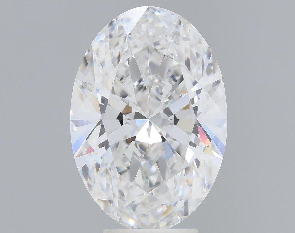 5.45 Carat Oval Lab Diamond with  Cut Diamond in 14KT  view 1
