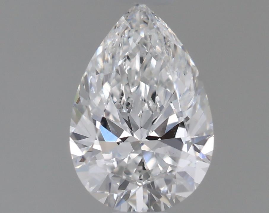 0.54 Carat Pear Lab Diamond with  Cut Diamond in 14KT  view 1
