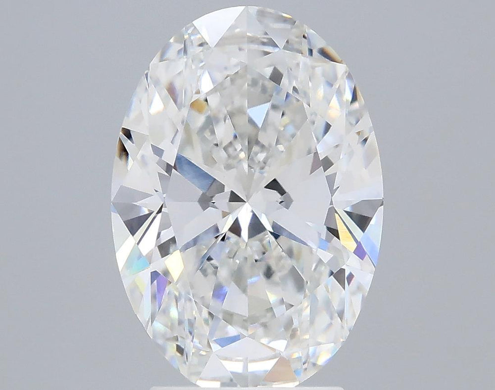 3.2 Carat Oval Lab Diamond with  Cut Diamond in 14KT  view 1
