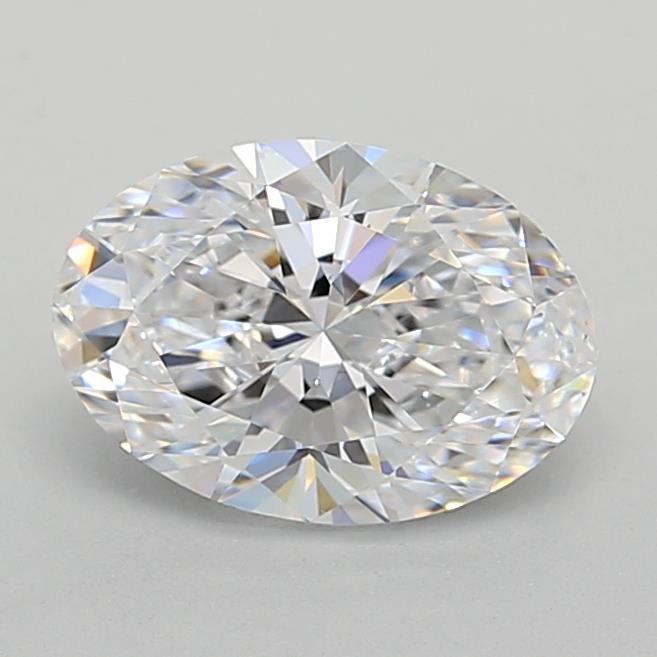 1.27 Carat Oval Lab Diamond with  Cut Diamond in 14KT  view 1
