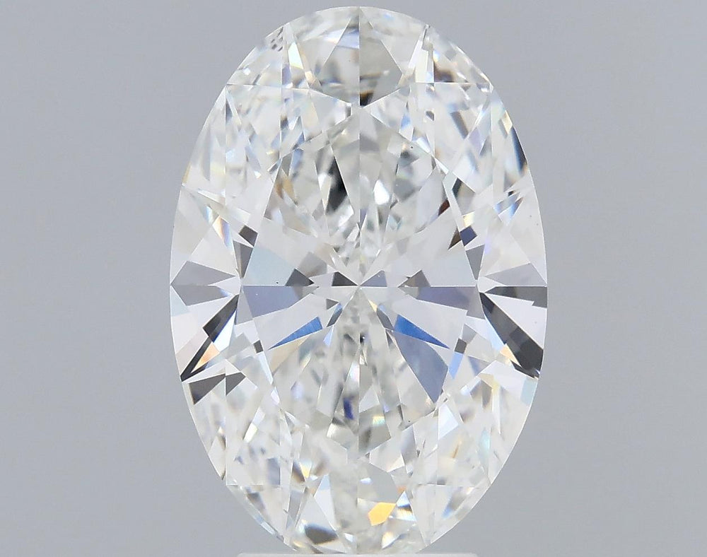 4.27 Carat Oval Lab Diamond with  Cut Diamond in 14KT  view 1
