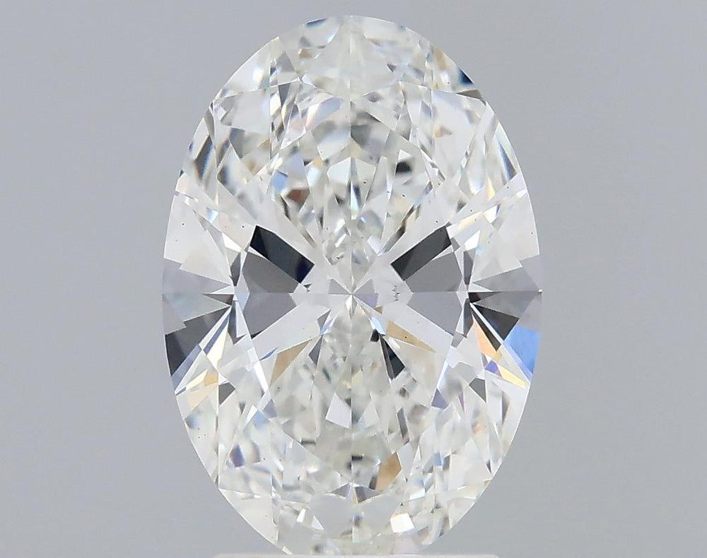 2.52 Carat Oval Lab Diamond with  Cut Diamond in 14KT  view 1
