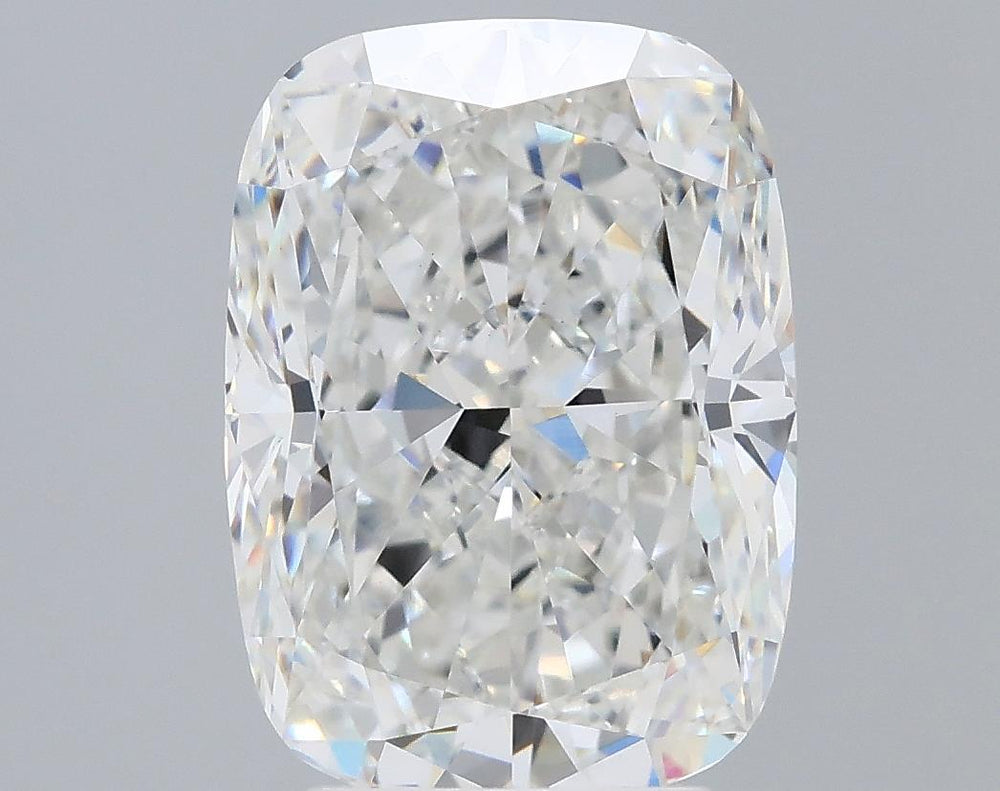 4.07 Carat Cushion Lab Diamond with  Cut Diamond in 14KT  view 1
