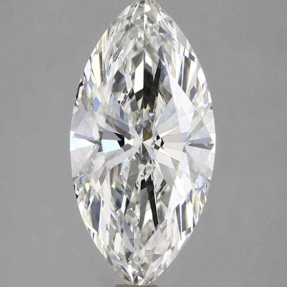 2.32 Carat Marquise Lab Diamond with  Cut Diamond in 14KT  view 1
