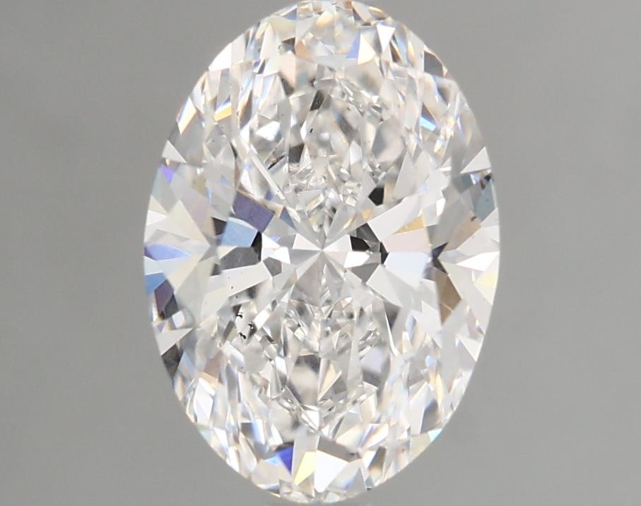 1.83 Carat Oval Lab Diamond with  Cut Diamond in 14KT  view 1
