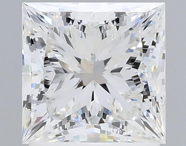 1.72 Carat Princess Lab Diamond with  Cut Diamond in 14KT  view 1
